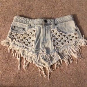 LF CAR MAR Studded Shorts